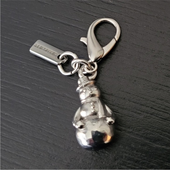 Coach Limited Edition Snowman 3D Silver-Tone Bag‎ Charm or Key Fob - Picture 4 of 4